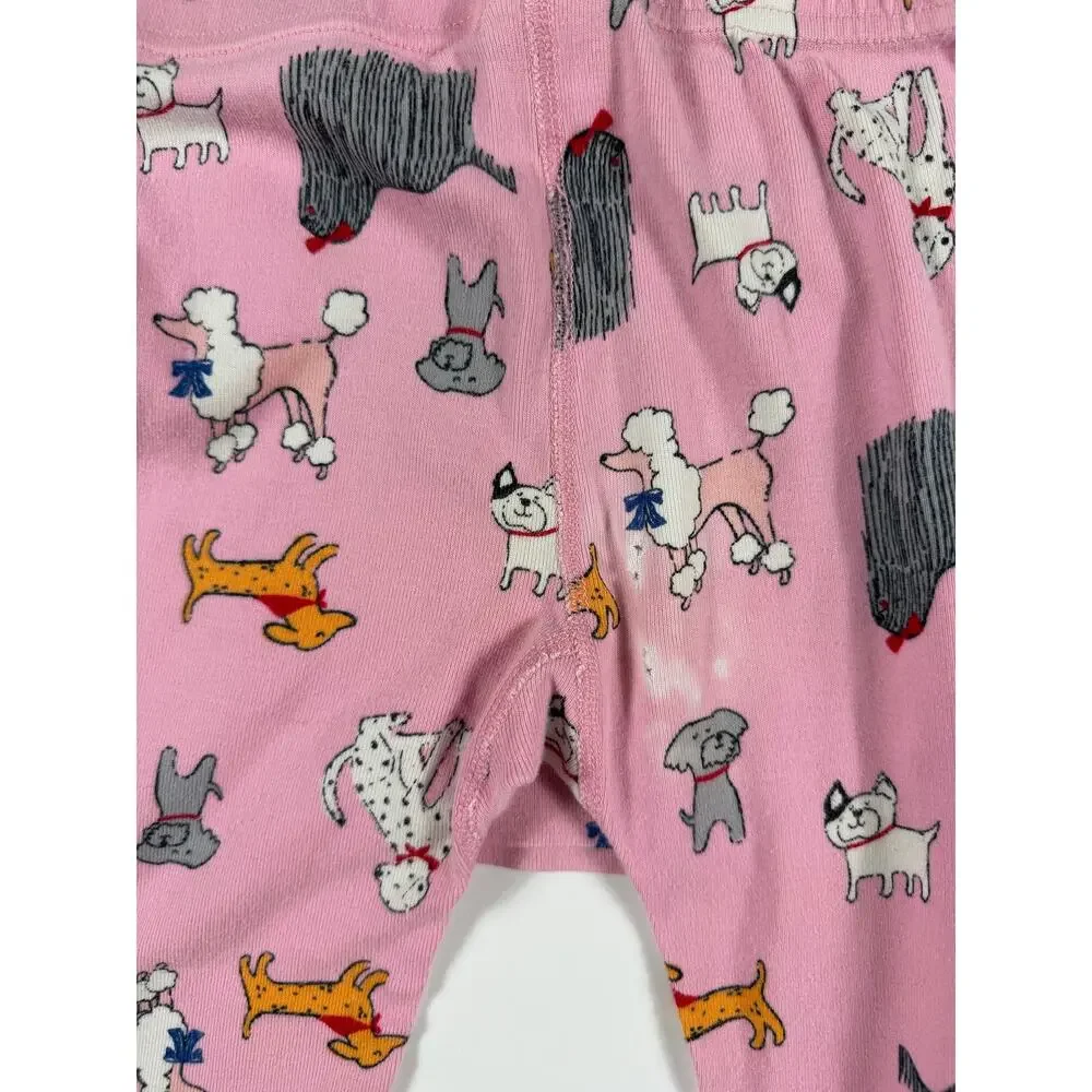 Hanna Andersson Organic Cotton Dog Print Pajama Set Pink Size 4